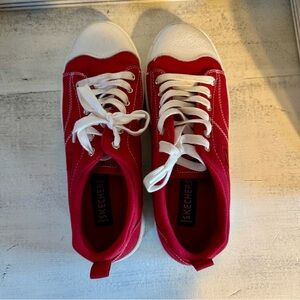 Skechers Women’s Red and White Sneakers